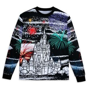 Disney100 Walt Disney World Cinderella Castle Fireworks Pullover Sz XXL